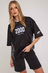 Y2K V Neck Jersey Black/Grey